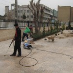 شست و شوی سطح زمین با دستگاه واترجت