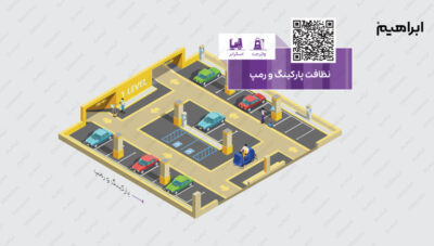 نظافت پارکینگ و رمپ مجتمع تجاری، مسکونی و اداری